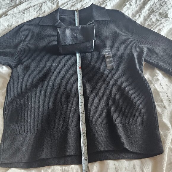 Uniqlo Washable Knit Ribbed Polo Sweater - 2024 - Black - Sz XS - NWT - Picture 10 of 13